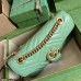Gucci GG Marmont Small Shoulder Bag in Sage Green Chevron Leather