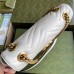Gucci GG Marmont Small Shoulder Bag in White Chevron Leather