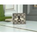 Gucci Bi-fold Wallet In Beige Bee Print GG Supreme Canvas