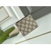 Gucci Bi-fold Wallet In Beige Bee Print GG Supreme Canvas