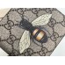 Gucci Bi-fold Wallet In Beige Bee Print GG Supreme Canvas