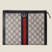 Gucci Ophidia GG Pouch in Blue GG Supreme Canvas