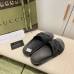 Gucci Womens Slide Sandals in Black Rubber GG