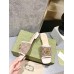 Gucci Slide Sandals in GG Matelasse Canvas with White Leather