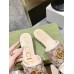 Gucci Slide Sandals in GG Matelasse Canvas with White Leather