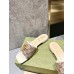 Gucci Slide Sandals in GG Matelasse Canvas with White Leather