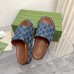 Gucci Platform Slide Sandals in Blue GG Denim