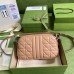 Gucci GG Marmont Small Camera Bag in Rose Beige Matelasse Leather