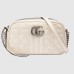 Gucci GG Marmont Small Camera Bag in White Matelasse Leather