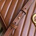 Gucci GG Marmont Small Camera Bag in Brown Diagonal Leather