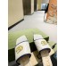 Gucci Slide Sandals in White Diagonal Leather With Double G