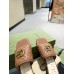 Gucci Slide Sandals in Brown Matelasse Leather with Double G