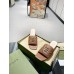 Gucci Slide Sandals in Brown Matelasse Leather with Double G