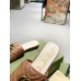 Gucci Slide Sandals in Brown Matelasse Leather with Double G
