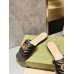 Gucci Slide Sandals in Black Matelasse Leather with Double G