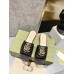 Gucci Slide Sandals in Black Matelasse Leather with Double G