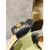 Gucci Slide Sandals in Black Matelasse Leather with Double G
