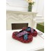 Gucci Platform Slide Sandals in Multicolor GG Canvas