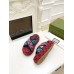 Gucci Platform Slide Sandals in Multicolor GG Canvas