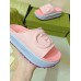 Gucci Slide Sandals in Multicolor Rubber with Interlocking G