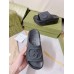 Gucci Slide Sandals in Black Rubber with Interlocking G