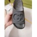 Gucci Slide Sandals in Black Rubber with Interlocking G