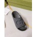 Gucci Slide Sandals in Black Rubber with Interlocking G