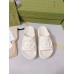 Gucci Slide Sandals in White Rubber with Interlocking G