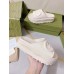 Gucci Slide Sandals in White Rubber with Interlocking G