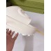 Gucci Slide Sandals in White Rubber with Interlocking G