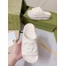 Gucci Slide Sandals in White Rubber with Interlocking G