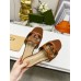 Gucci Interlocking G Cut-out Slide Sandals in Brown Leather