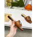 Gucci Interlocking G Cut-out Slide Sandals in Brown Leather