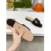 Gucci Interlocking G Cut-out Slide Sandals in Black Leather