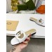 Gucci Interlocking G Cut-out Slide Sandals in White Leather