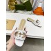 Gucci Interlocking G Cut-out Slide Sandals in White Leather