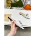 Gucci Interlocking G Cut-out Slide Sandals in White Leather