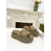 Gucci Platform Slide Sandals in Beige Maxi GG Canvas