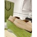 Gucci Slide Sandals in Beige Rubber with Interlocking G