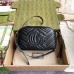 Gucci GG Marmont Small Camera Bag in Black Chevron Leather