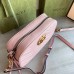 Gucci GG Marmont Small Camera Bag in Pink Chevron Leather