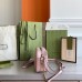Gucci GG Marmont Small Camera Bag in Pink Chevron Leather