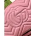 Gucci GG Marmont Small Camera Bag in Pastel Pink Chevron Leather