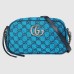 Gucci GG Marmont Small Camera Bag in Blue GG Canvas