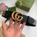 Gucci GG Supreme & Black Leahter Belt 38MM with Double G Buckle