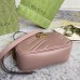 Gucci GG Marmont Mini Camera Bag in Nude Chevron Leather
