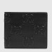 Gucci Bi-fold Wallet In Black GG Embossed Leather