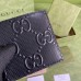 Gucci Bi-fold Wallet In Black GG Embossed Leather