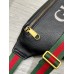Gucci Belt Bag in Black Print Leather