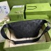 Gucci Belt Bag in Black GG Embossed Perforated Leather